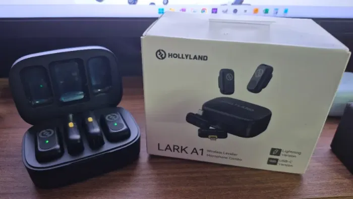 Microfone de Lapela Sem Fio Hollyland Lark A1 - Combo USB-C e Lightning