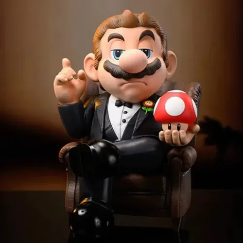 Action Figure Mario Bros Poderoso Chefão Godfather 16cm