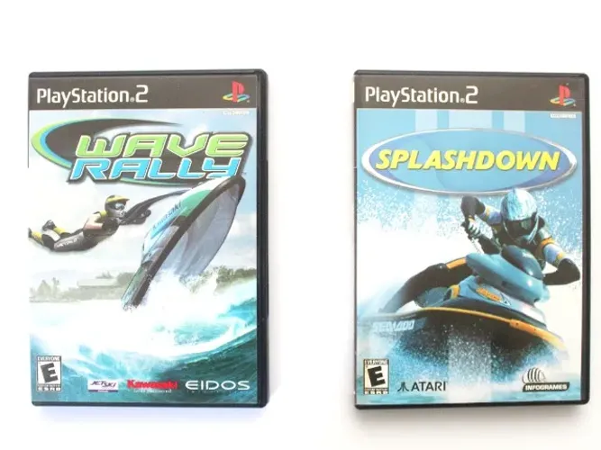 Games Wave Rally e Splashdown para PlayStation 2 completos, como novos.