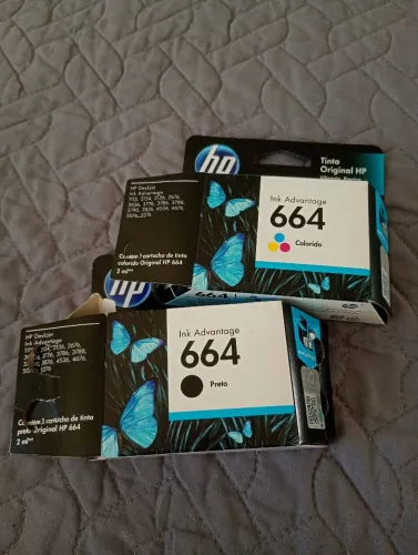 Cartuchos 664 HP (preto e colorido) de impressora