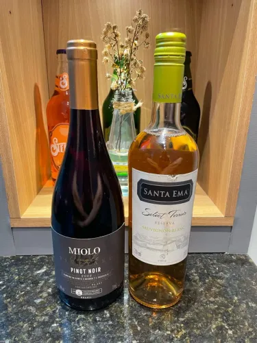 Vinho Miolo Pinot Noir 2022/ Vinho Santa Ema Select Terroir Reserva Sauvignon Blanc 2023
