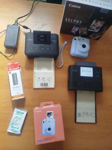 Impressora portátil Canon selphy cp1300 +cp800 +1 bateria NB-CP2LH + InstaxMini12