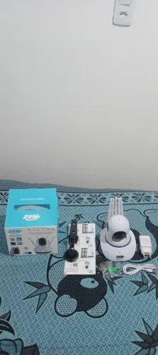 Câmera de segurança Zem com Wi-Fi Smart Câmera 360 graus, FullHD 1080P, Câmera inteligente