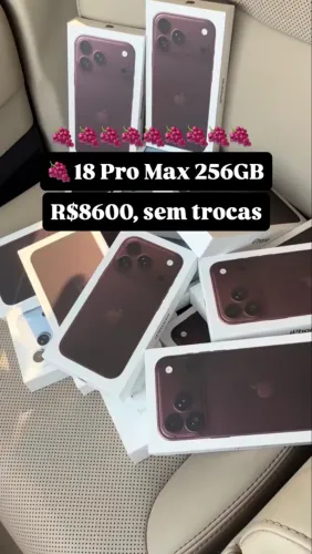 iPhone 18 Pro Max lacrado 256GB cor bordo