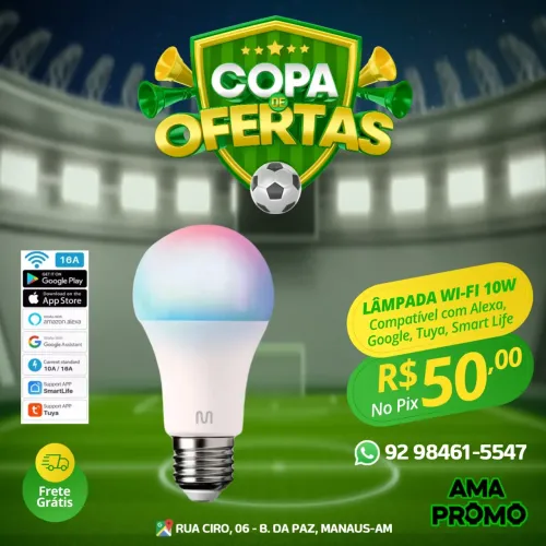 LÂMPADA LED WIFI LIV MULTILASER 10W