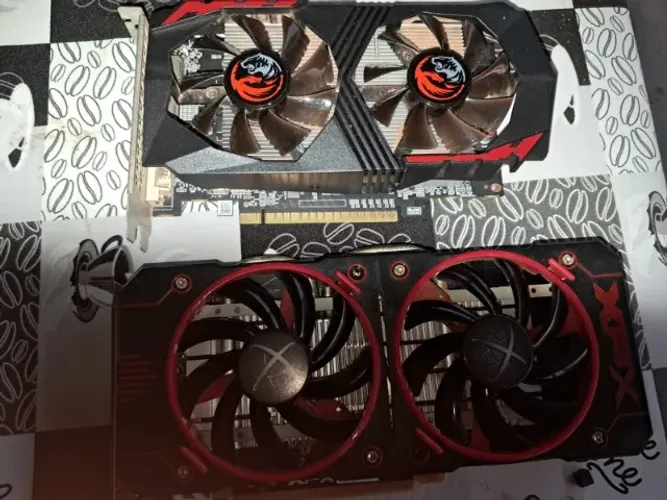 2 Placas de Video com defeito, gtx 1050ti 4gb e uma rx 460 4gb