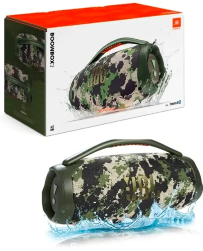 Caixa JBL BOOMBOX 3 - CAMUFLADA -  APROVA D'ÁGUA (NOVA)