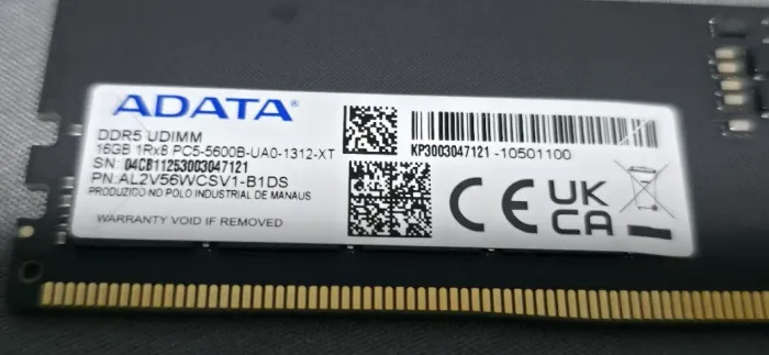 Memória RAM 16GB DDR5 PC5-5600 Adata (desktop)