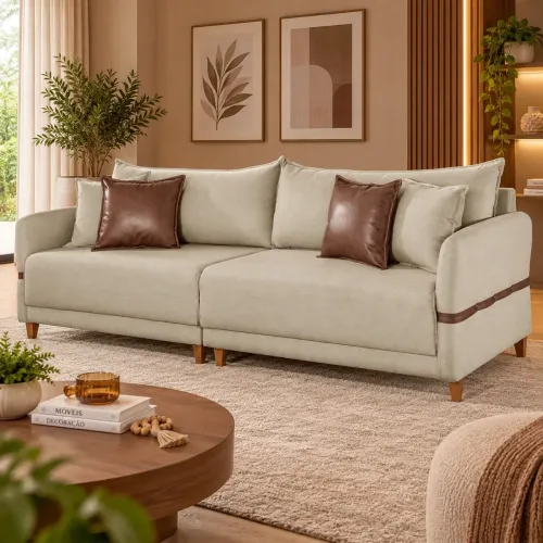 Sofá Living Canela 2.25m - Entrega Rápida