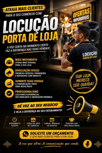 Serviço Locução Porta de Loja