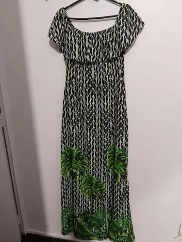 Vestido longo feminino confortável e moderno