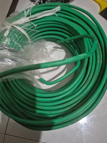Cabo rígido lousano  16 mm, verde, rolo com 100 metros