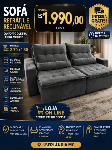 Sofá Retrátil e Reclináveis