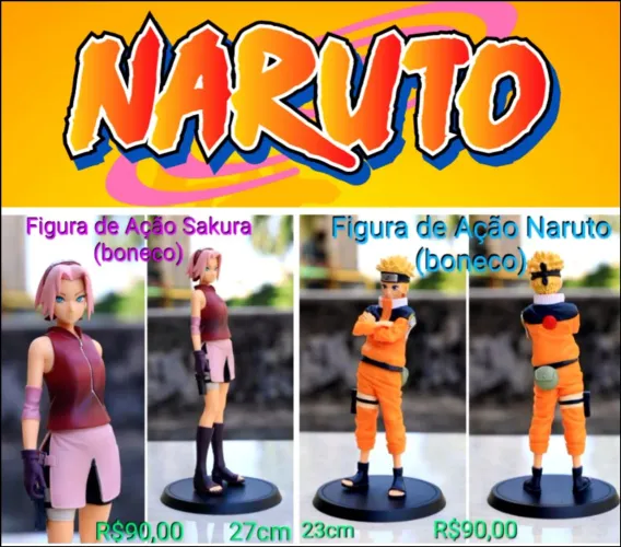 Naruto & Sakura - Bonecos Colecionáveis