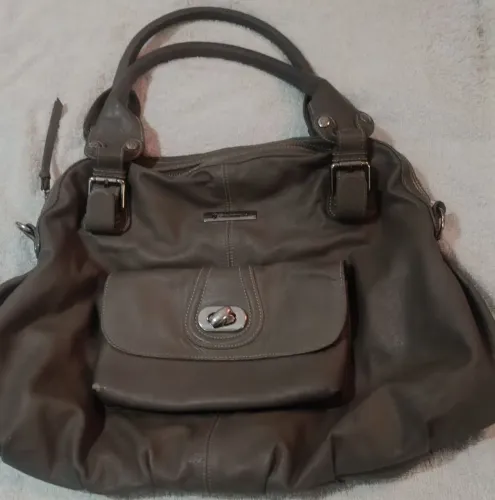 Bolsa couro legítimo Santa mariella grande impecável