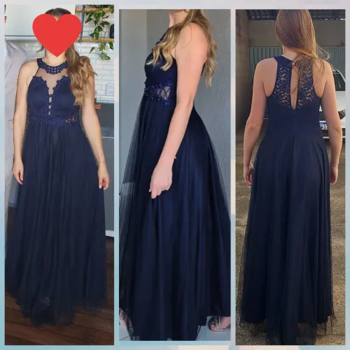 Vestido de festa azul marinho tamanho G