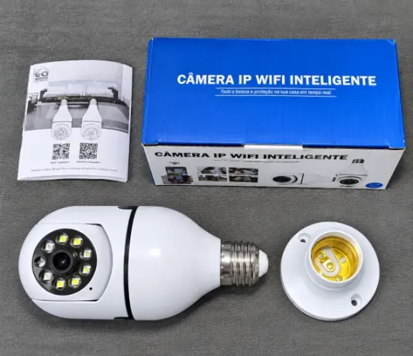 PAGUE NA ENTREGA! Câmera Lâmpada 360° IP
