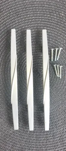 kit 3 puxadores de móveis cinza 20cm