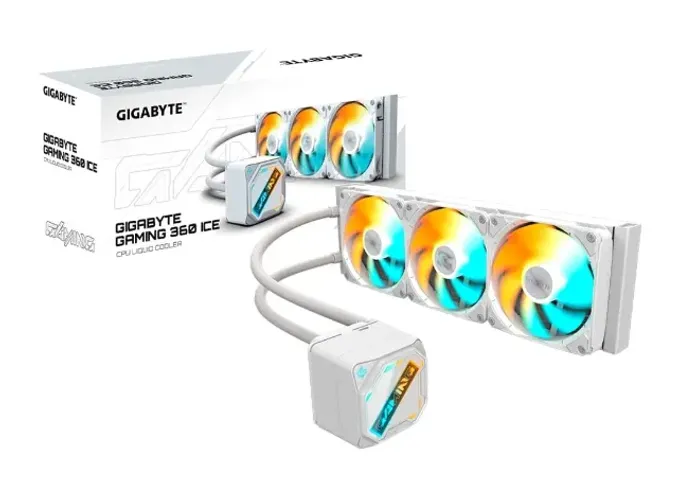 Water Cooler Gigabyte Gaming 360, ((NOVO LACRADO)), RGB, 360mm, AMD e Intel, Branco