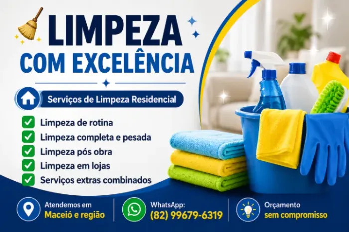 Precisa de uma forcinha na faxina? Fale agora mesmo conosco