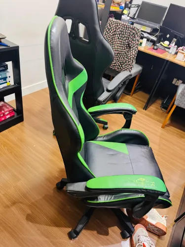 Kit 2 Cadeiras Gamer - Preta e Verde + Preta