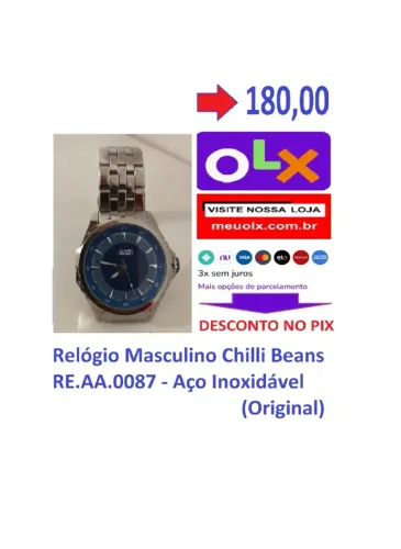 Relógio Masculino Chilli Beans RE.AA.0087 - Aço Inoxidável (Original)