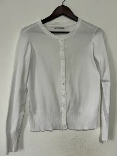 Blusa feminina branco tricô - tamanho M