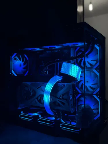 Kit 2 Cabos Sleeved, capas Argb Gpu e Placa Mãe