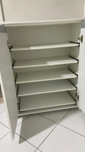 Sapateira Multiuso Branca - Prateleiras Deslizantes (Muito Prática!)