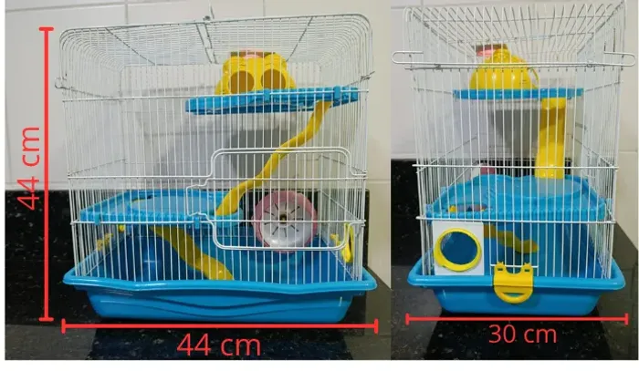 Gaiola para Hamster 3 Andares Completa + Mega Kit de Tubos