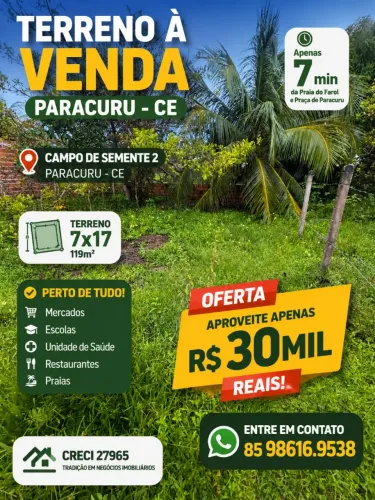 Vendo terreno em paracuru