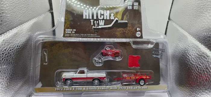 Hitch & Tow 1972 Ford F-100 & Utility Trailer with 1920 Indian Scout