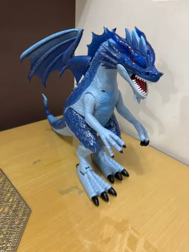 Dragão com Controle Remoto Com Fumaça E Som Azul Replay Kids