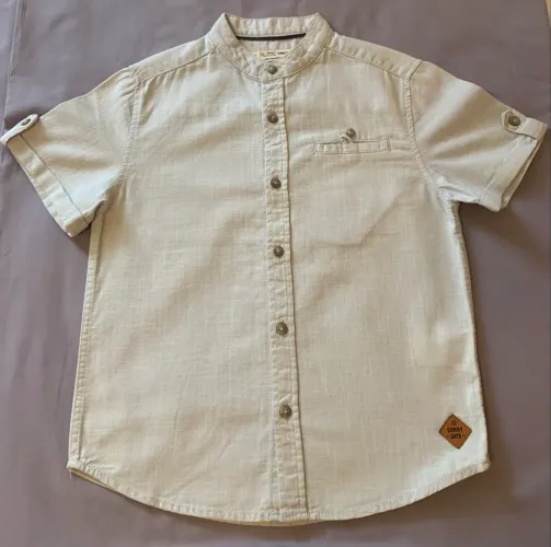 Camisa Infantil Social 6 Palomino Manga Curta
