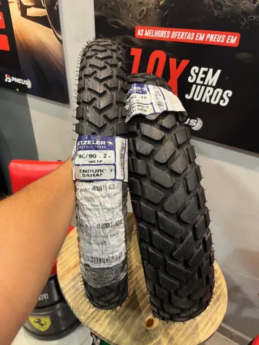 Kit Metzeler: 90/90-21 + 120/80-18 original da Shara, Xre300 e Lander