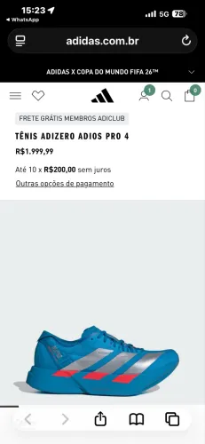 Adidas Adizero Adios Pro 4 Tam. XX ? Apenas 1 Uso ? Impecável
