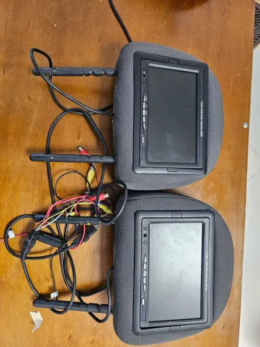2 Telas de 7 polegadas automotiva com encosto de cabeça 