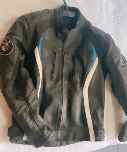 Jaqueta em couro legítimo BMW para moto