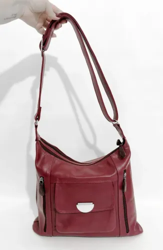 Bolsa Hobo Vermelho Bordô