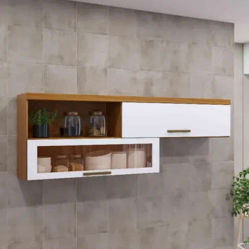 Armario Aéreo Safira 2Pts Cinamomo.Branco Arte Moveis - Entrega Rápida!