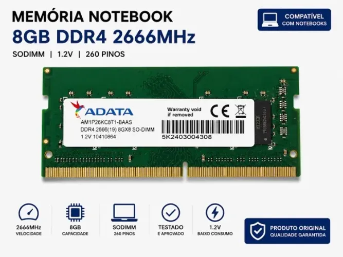 MEMORIA RAM DDR4 8GB 2666 ADATA
