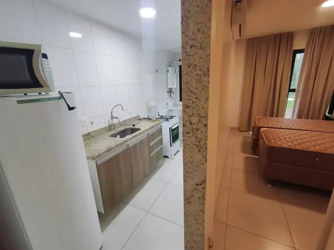 Apto 1/4 mobiliado Granja dos Cavaleiros, c/ garagem, próx firmas e Shopping