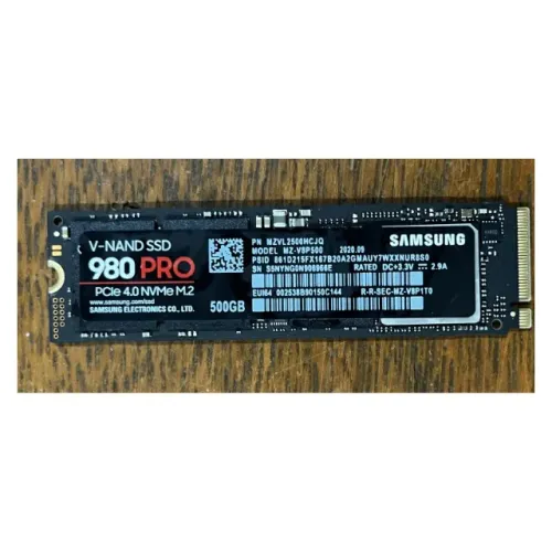 SSD Samsung 980 PRO 500GB NVMe M.2 PCIe 4.0