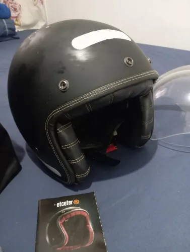 Capacete custom bolha marca Etceter Tam 58