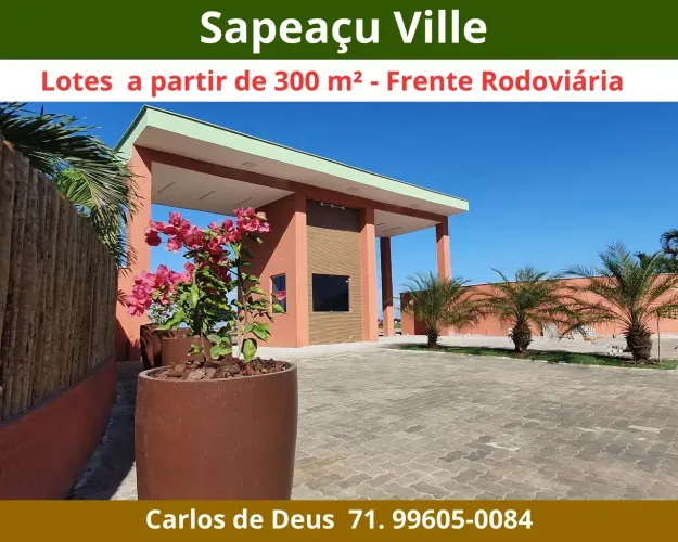 Loteamento em Sapeaçu, com total infraestrutura, lotes a partir de 300 m², frente Rodoviá