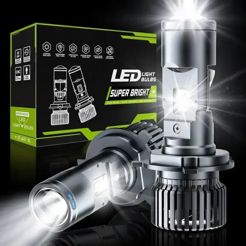 Par de H4 Led Projetor De 10000LM