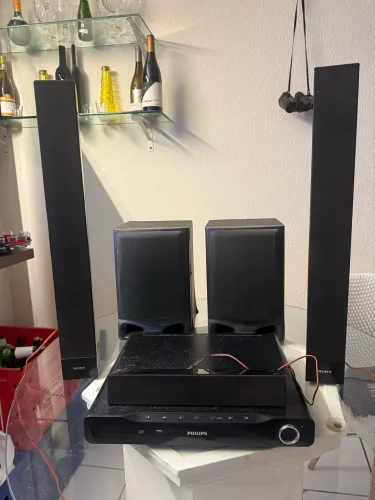 home theater philips e caixas Sony