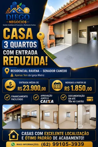 REALIZE O SONHO DA CASA PRÓPRIA EM SENADOR CANEDO