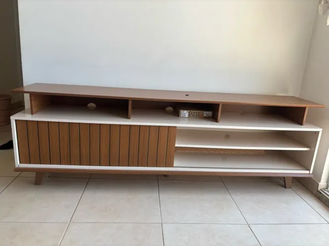 Painel ripado + rack