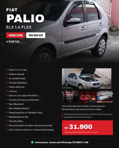 Fiat Palio ELX 1.4 MPI Fire Flex 8V 4P 2010